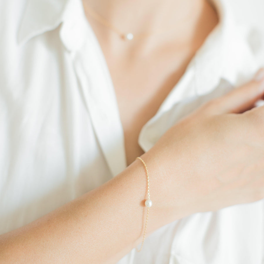 Gold Pearl Bracelet