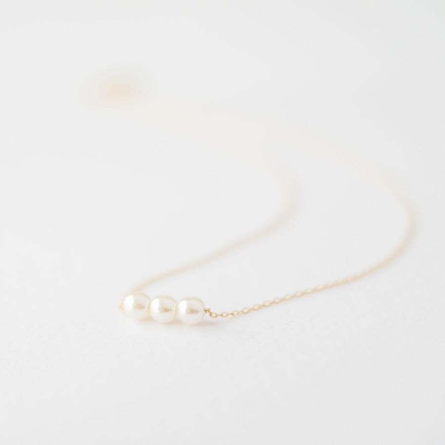 Gold Pearl Choker Necklace