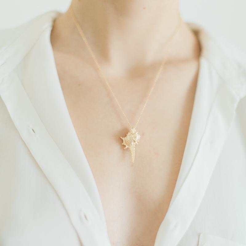 Gold Seashell Necklace