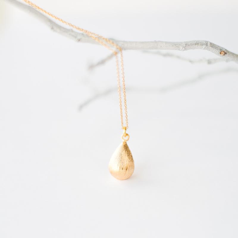 Gold Teardrop Necklace