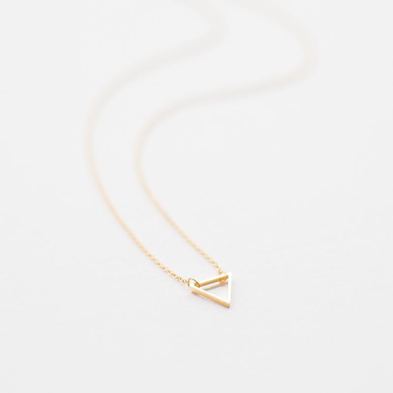 Gold Triangle Necklace