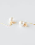 Pearl and Leaf Earrings