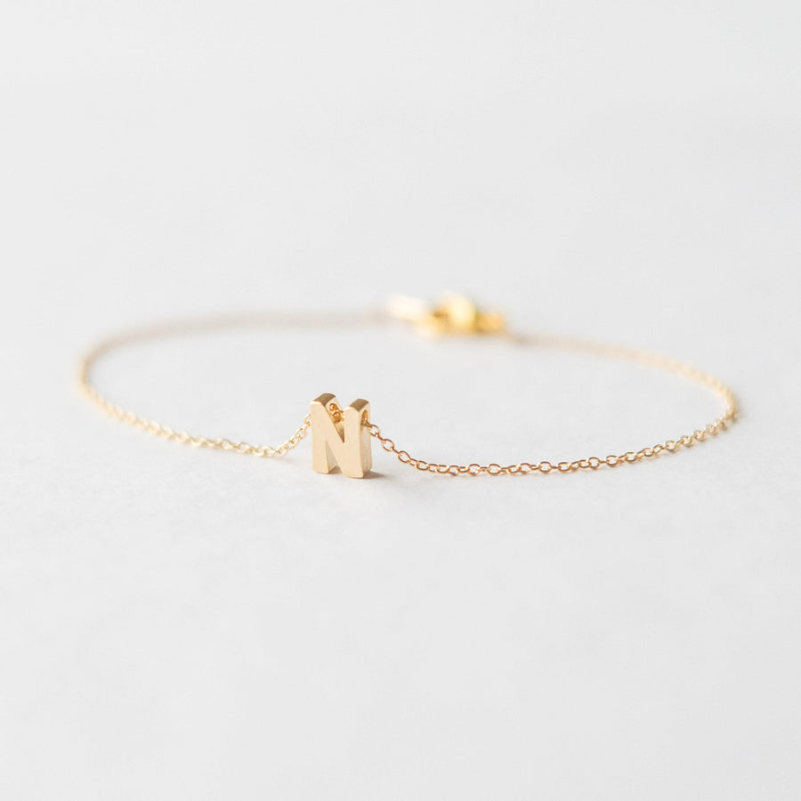 Personalised Gold Letter Bracelet