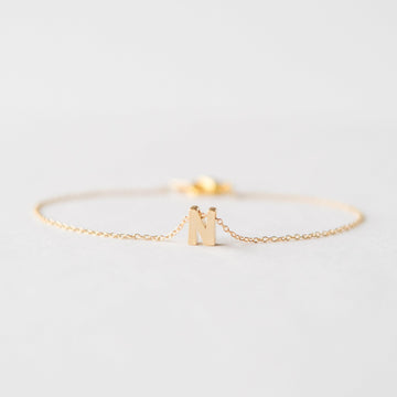 Personalised Gold Letter Bracelet