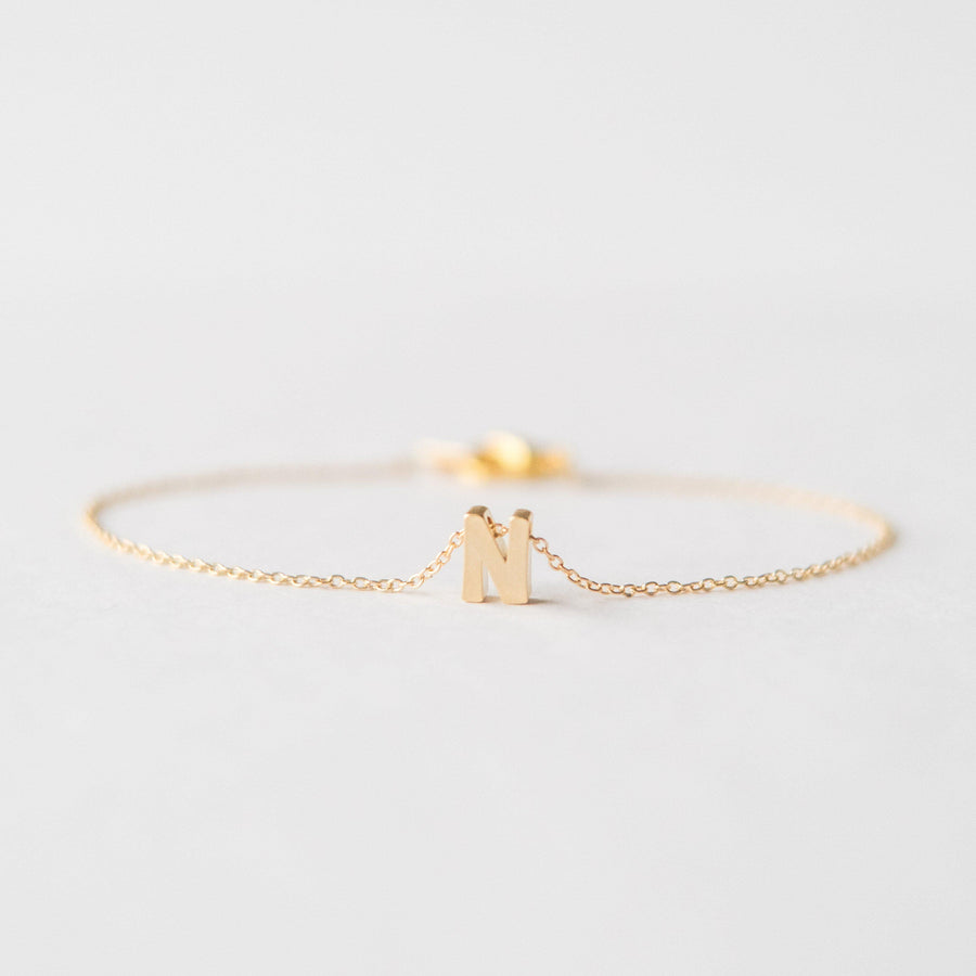 Personalised Gold Letter Bracelet
