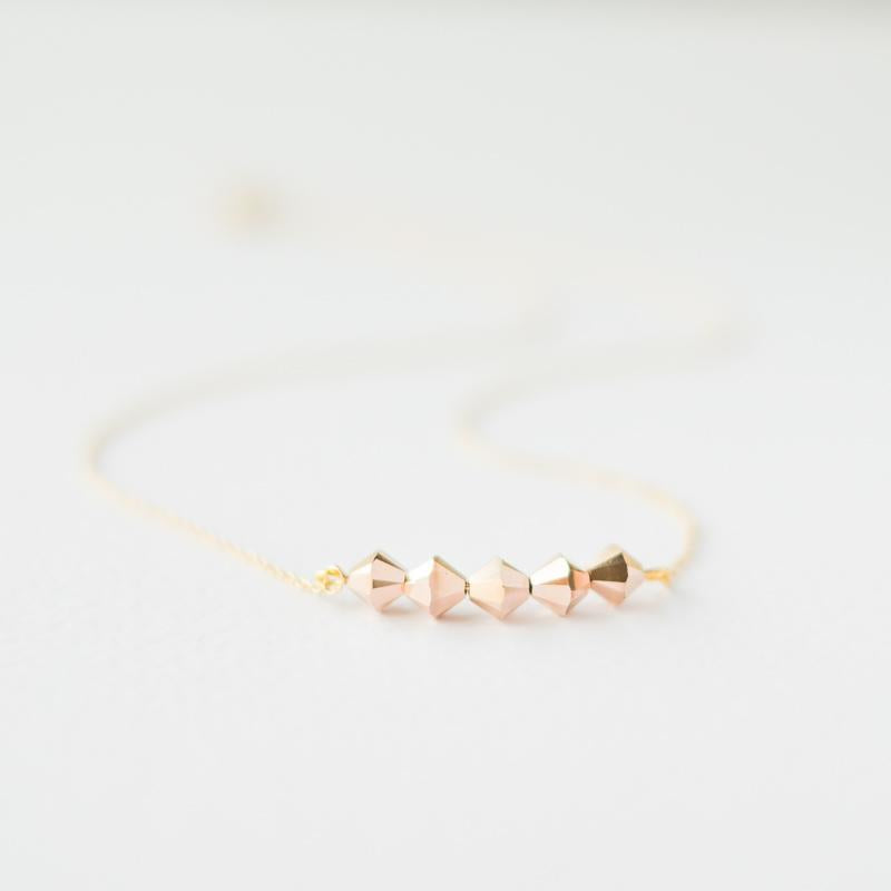 Rose Gold Bead Necklace
