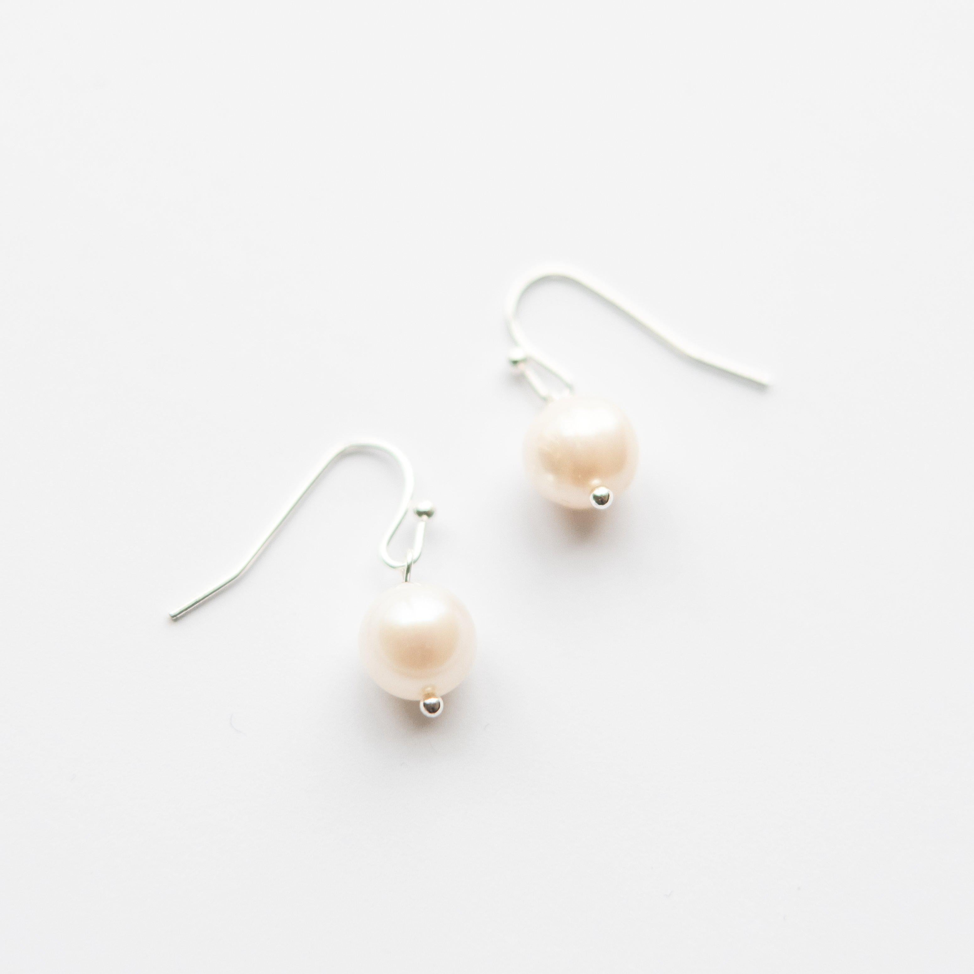 Silver Freshwater Pearl Earrings