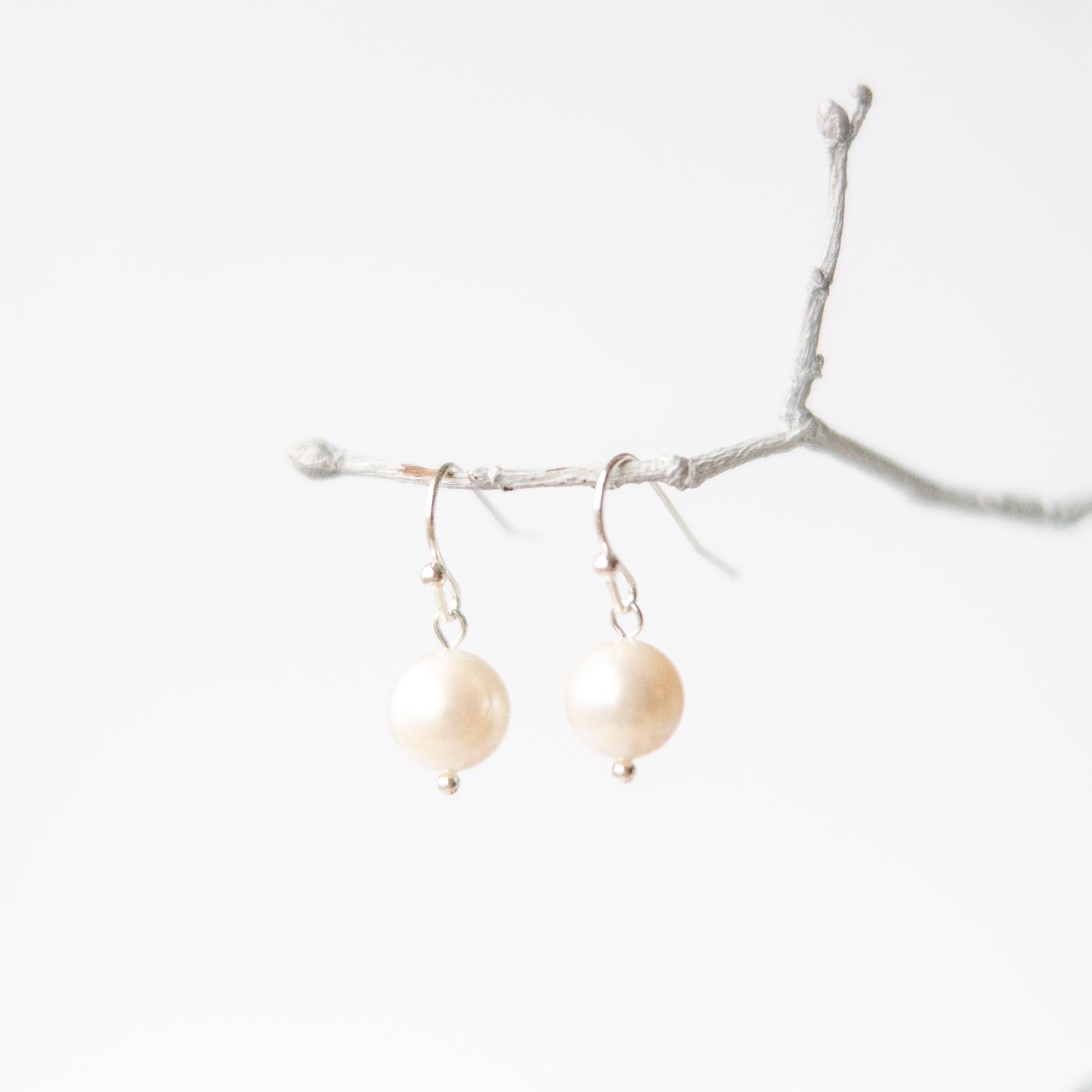 Silver Freshwater Pearl Earrings