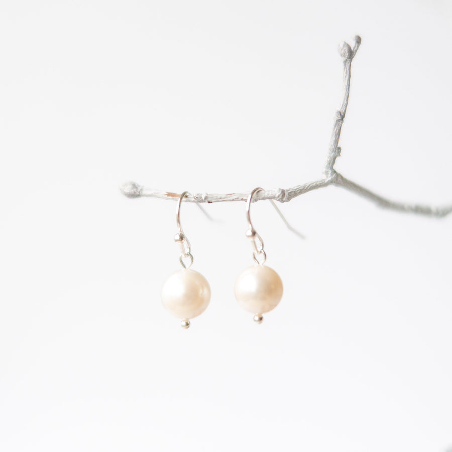 Silver Freshwater Pearl Earrings