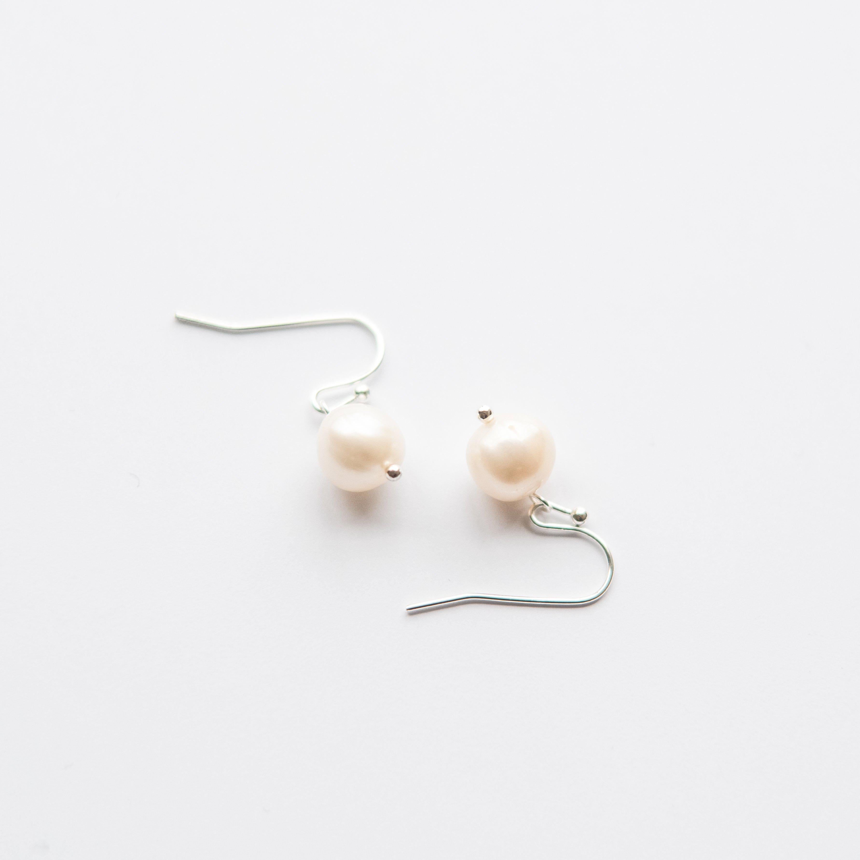 Silver Freshwater Pearl Earrings