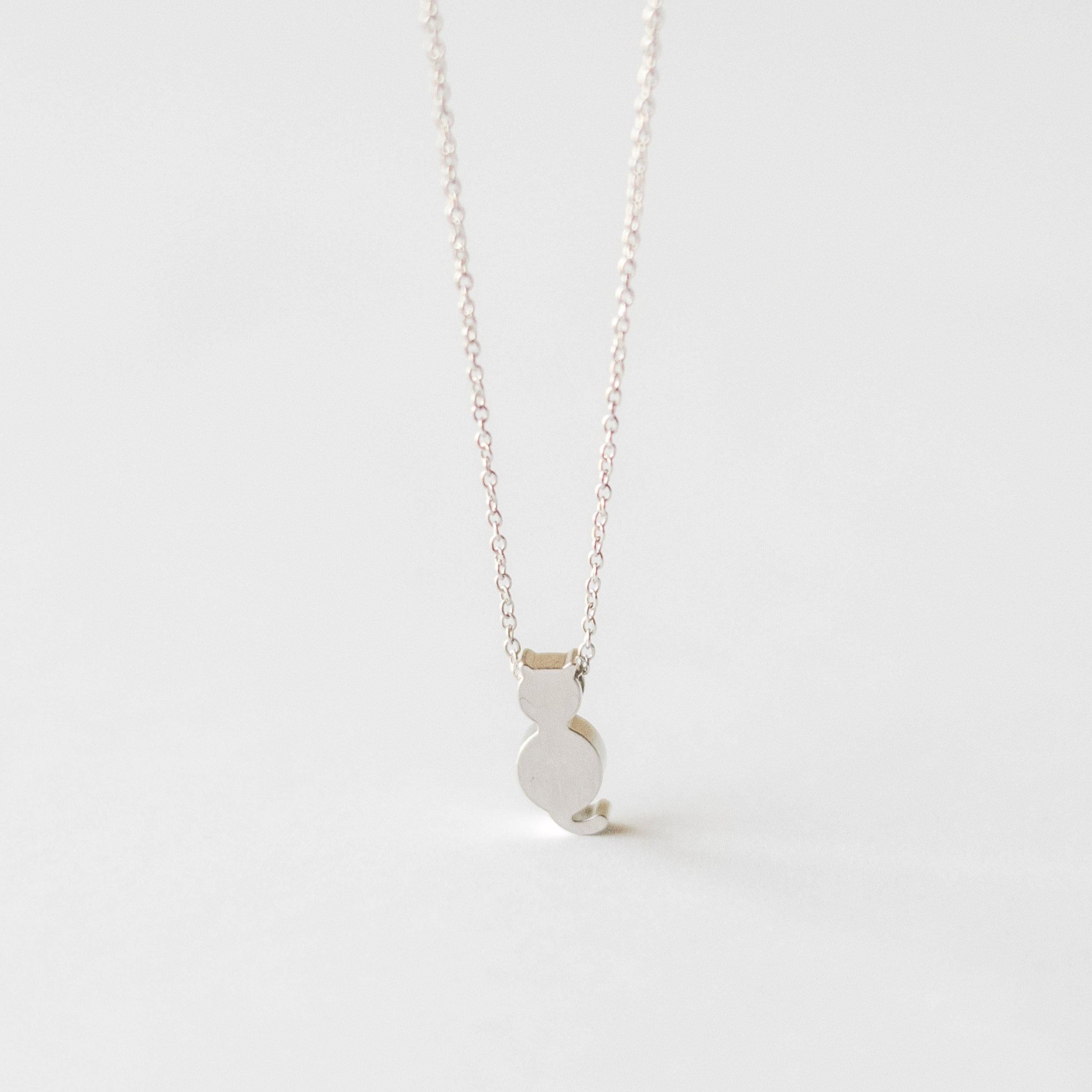 Silver Cat Necklace