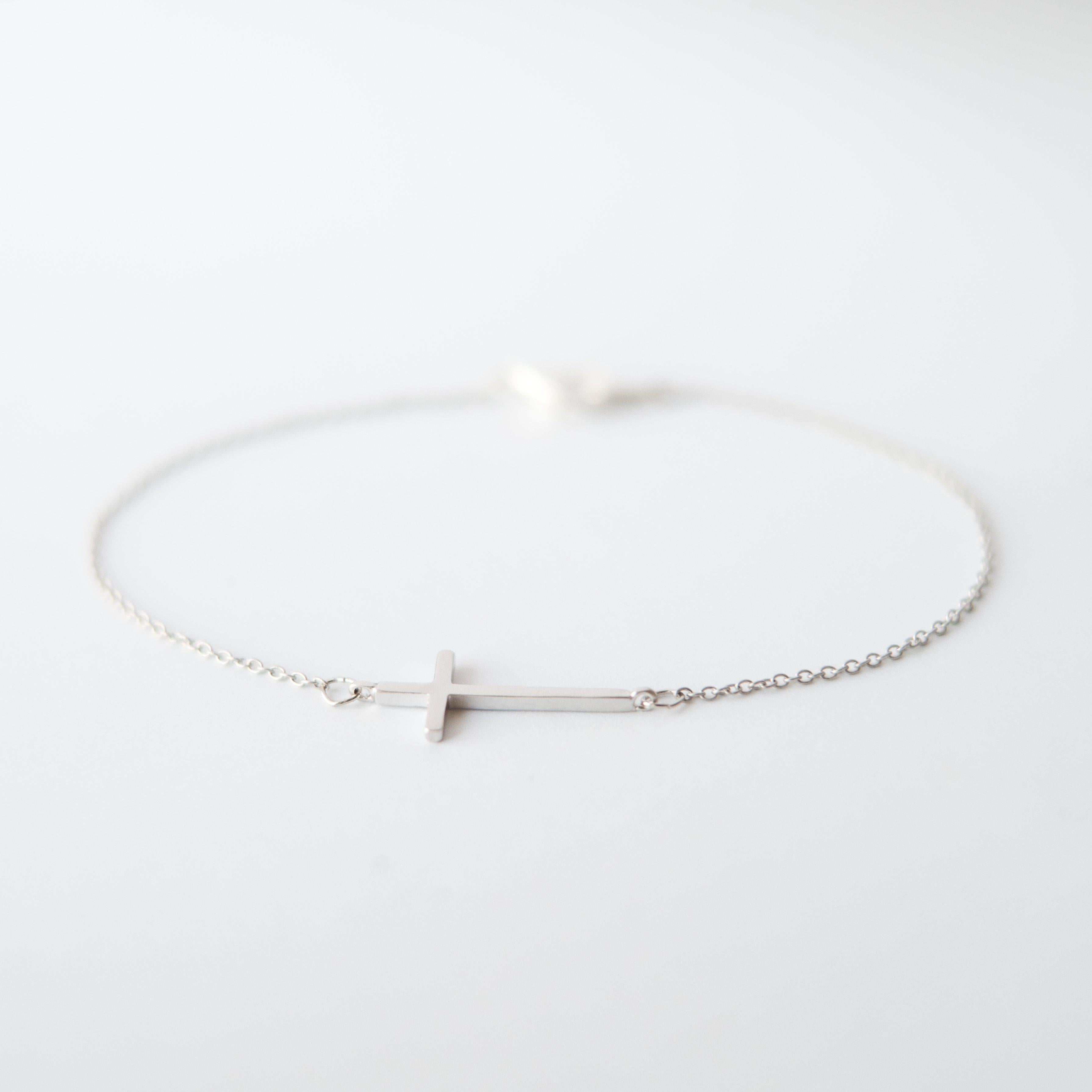 Silver Cross Bracelet