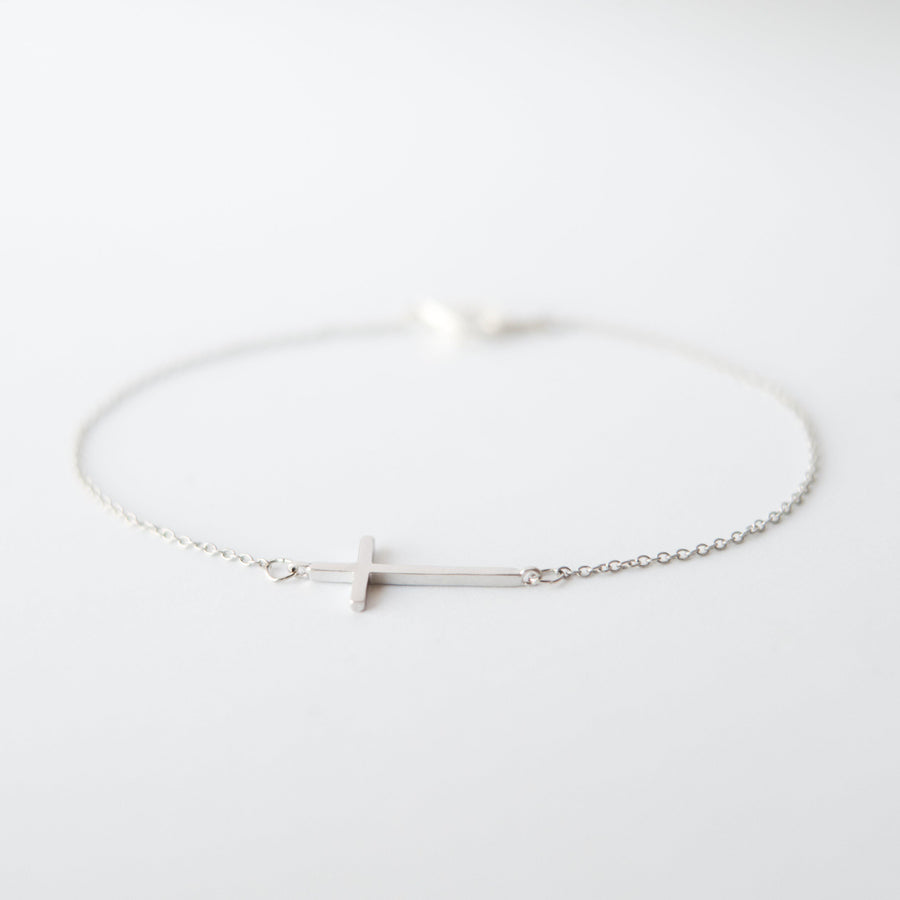 Silver Cross Bracelet