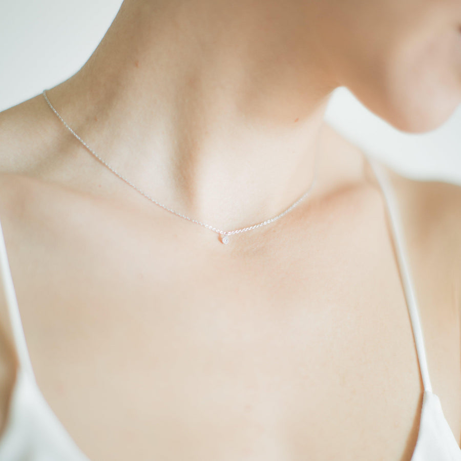 Silver Crystal Necklace
