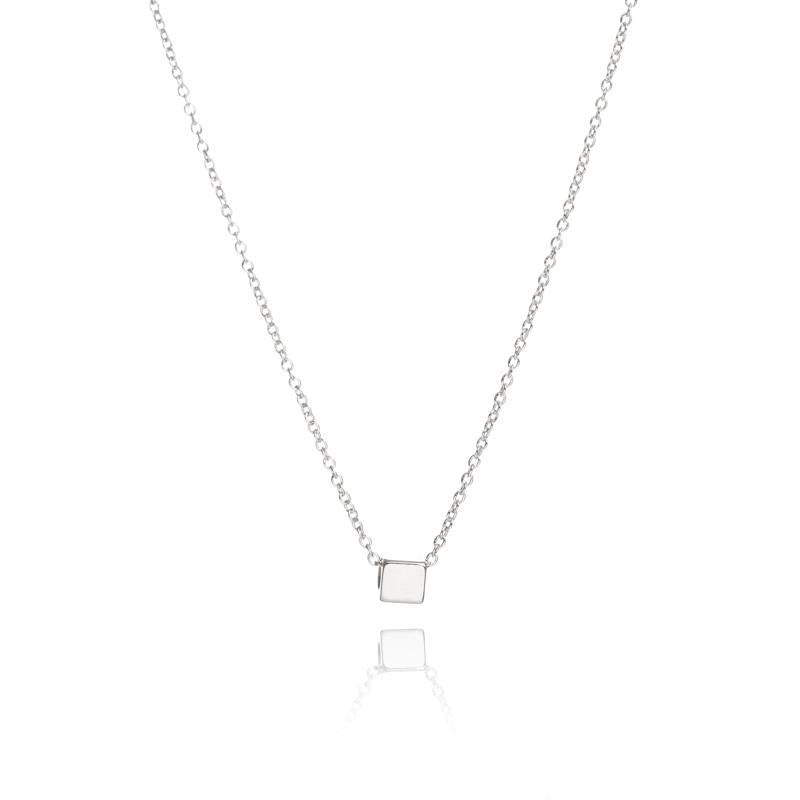 Silver Cube Necklace