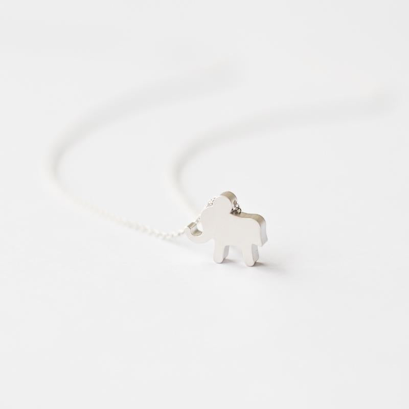 Silver Elephant Necklace