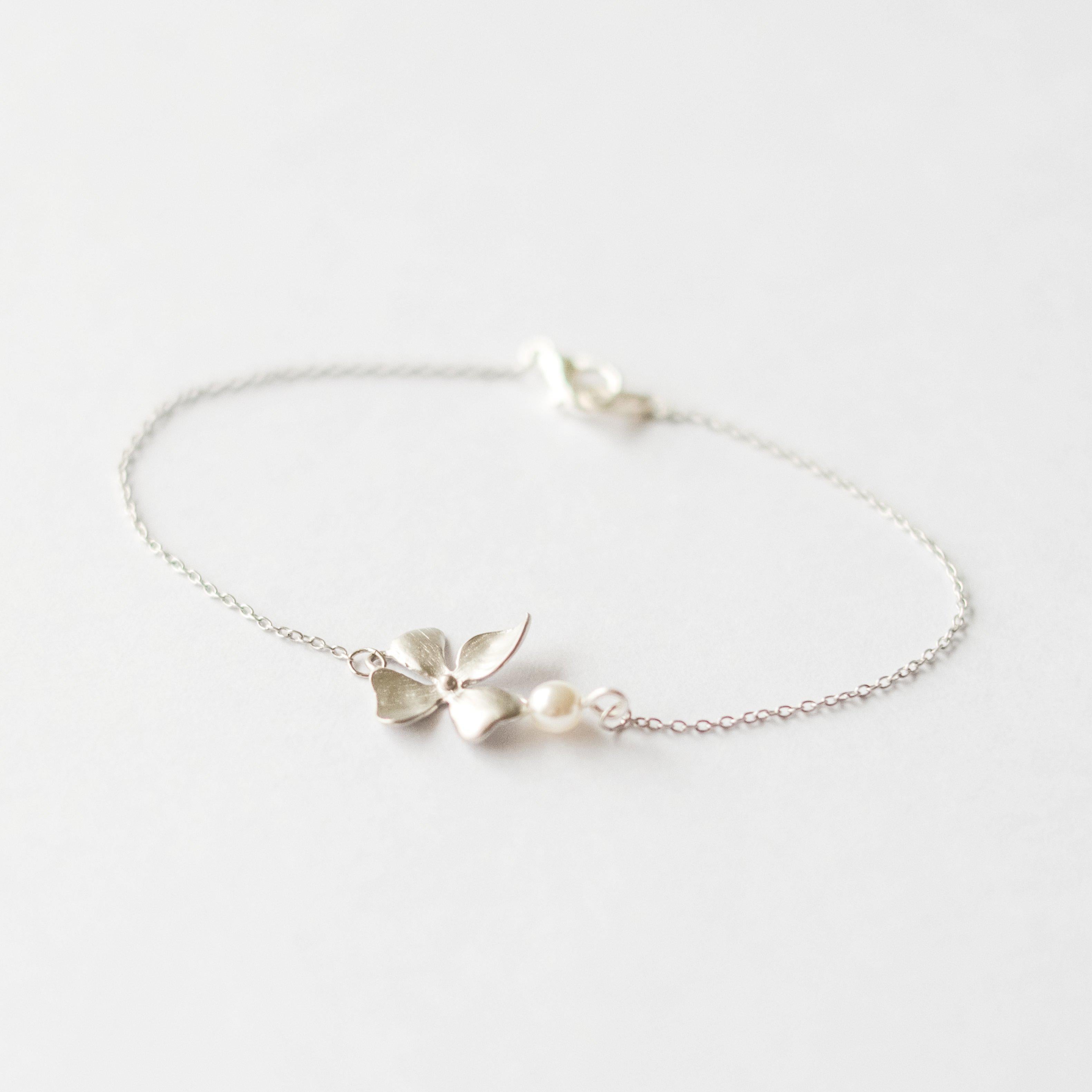 Silver Flower Bracelet