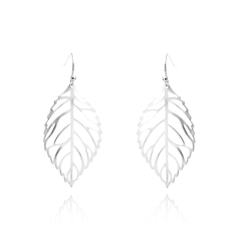 Silver Leaf Earrings