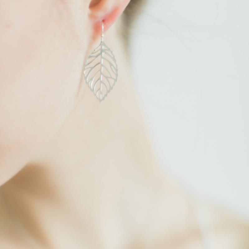 Silver Leaf Earrings