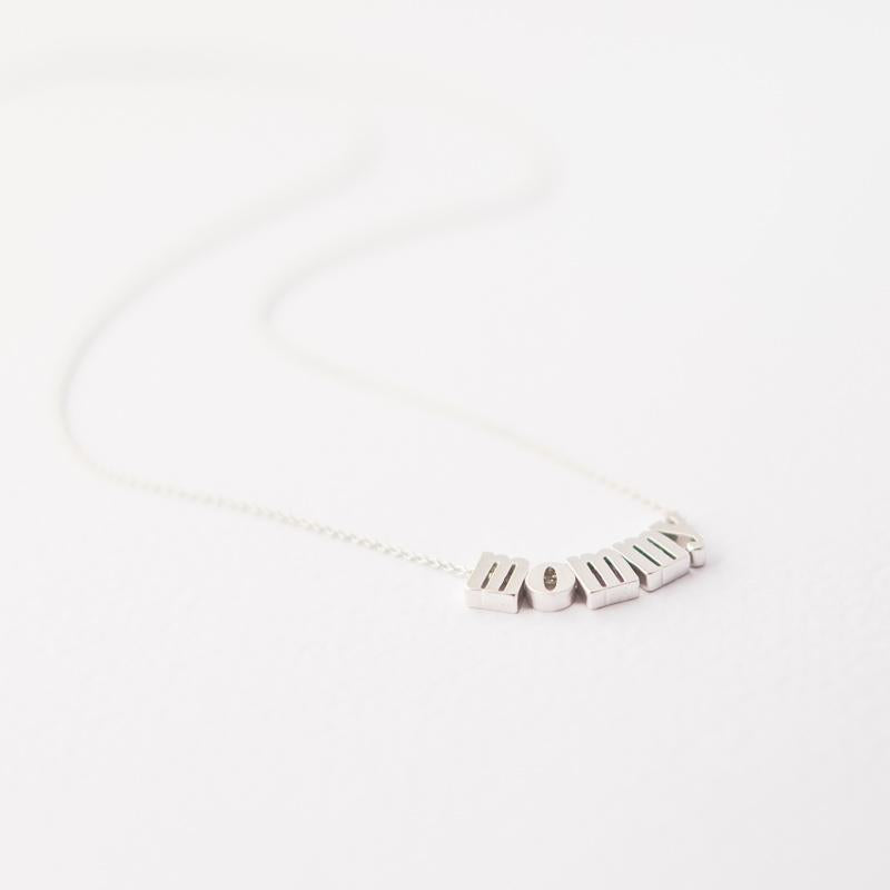 Silver Mommy Necklace