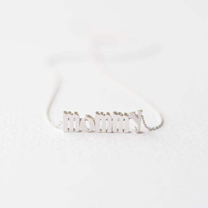 Silver Mommy Necklace