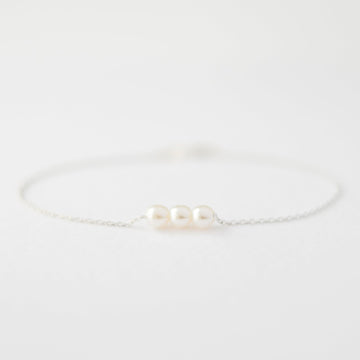 Silver Pearl Bracelet